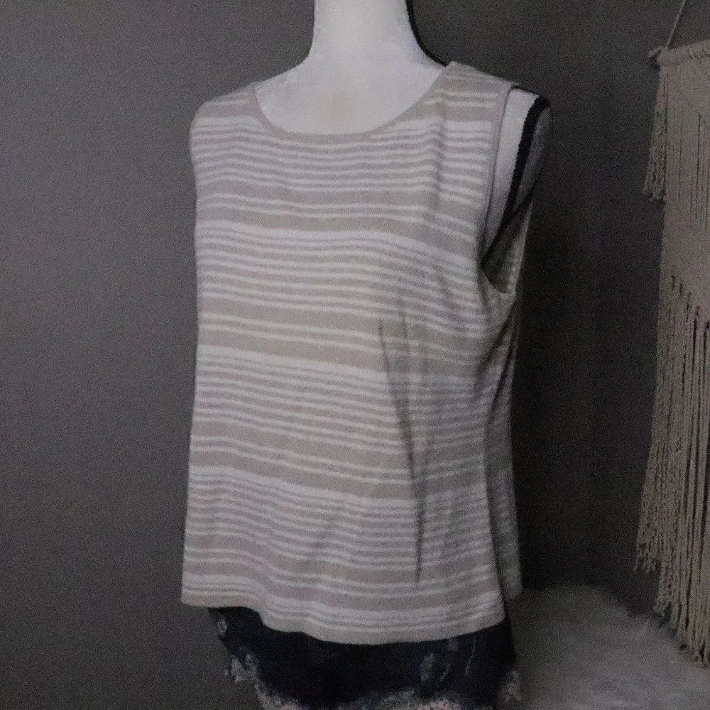 Vintage 1990's | Linen Tank Top Large‎